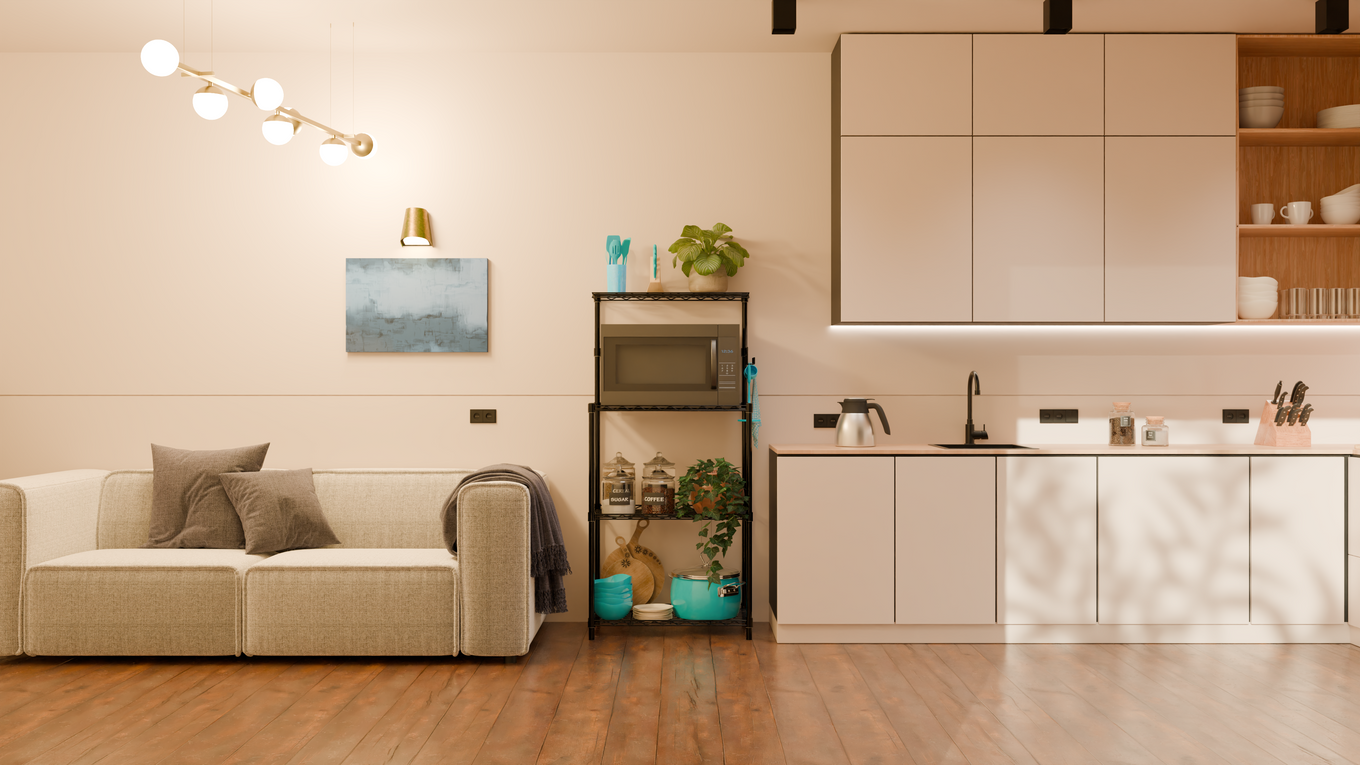 Tune Home 3-Tier Microwave Oven Metal Wire Storage Rack - Tune home