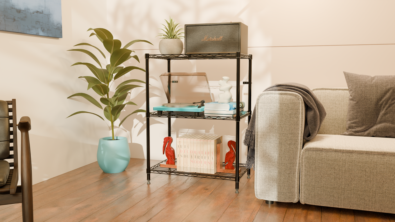 Tune Home 3 Tier Metal Wire Storage Rack - Tune home