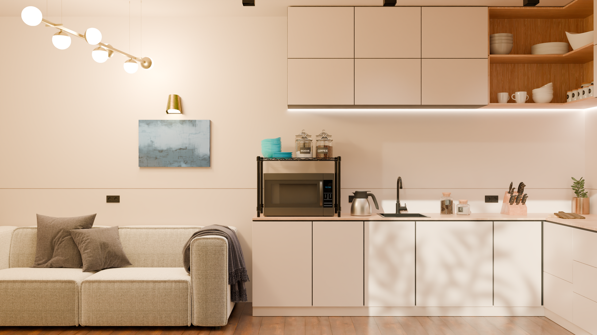 Tune Home 1-Tier Microwave Storage Rack - Tune home