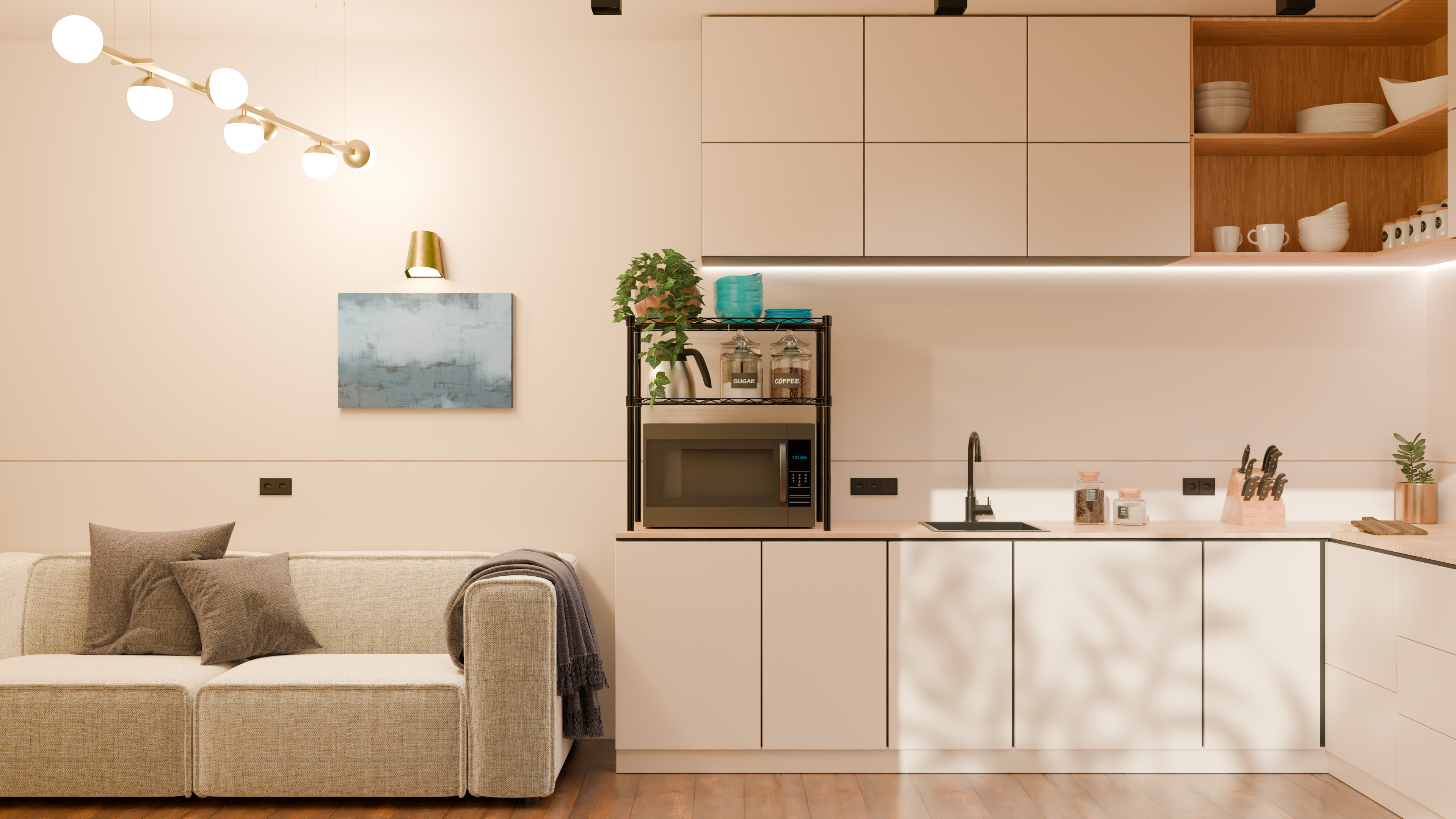 Tune Home 2-Tier Compact Microwave Storage Rack - Tune home