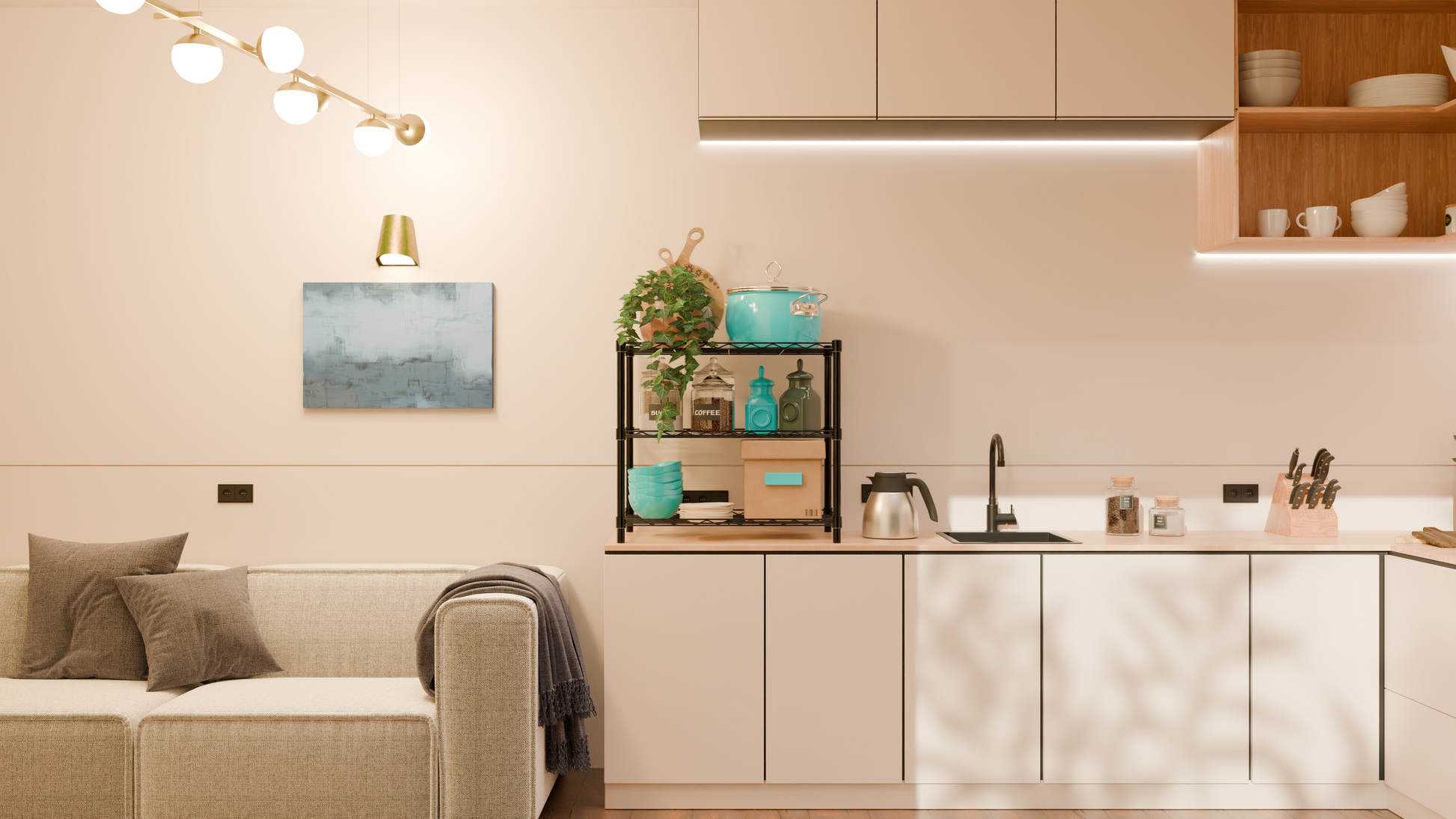 Tune Home 3 Tier Countertop Metal Wire Storage Rack - Tune home