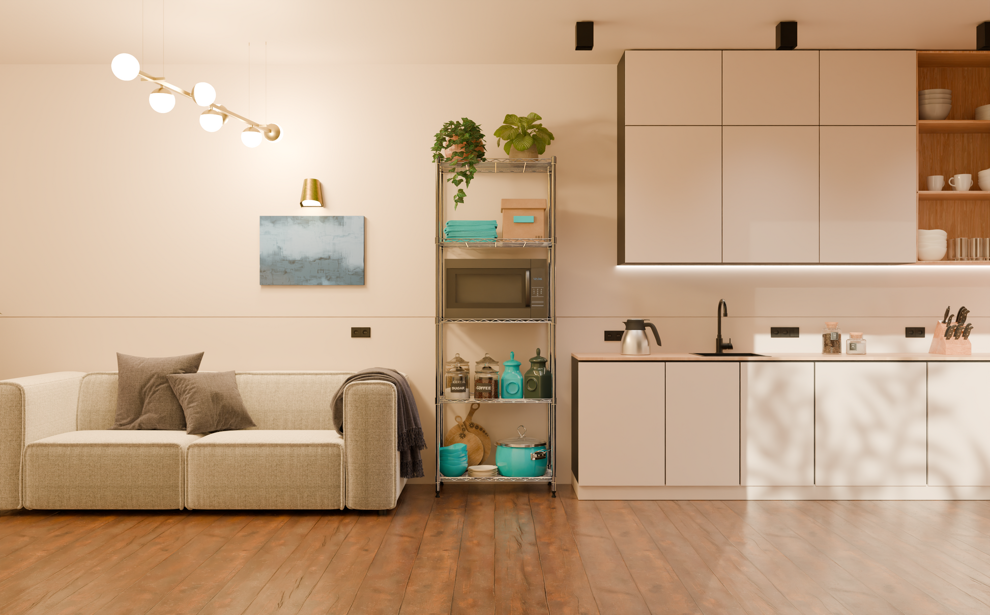 Tune Home 5 Tier Metal Wire Storage Rack - Tune home