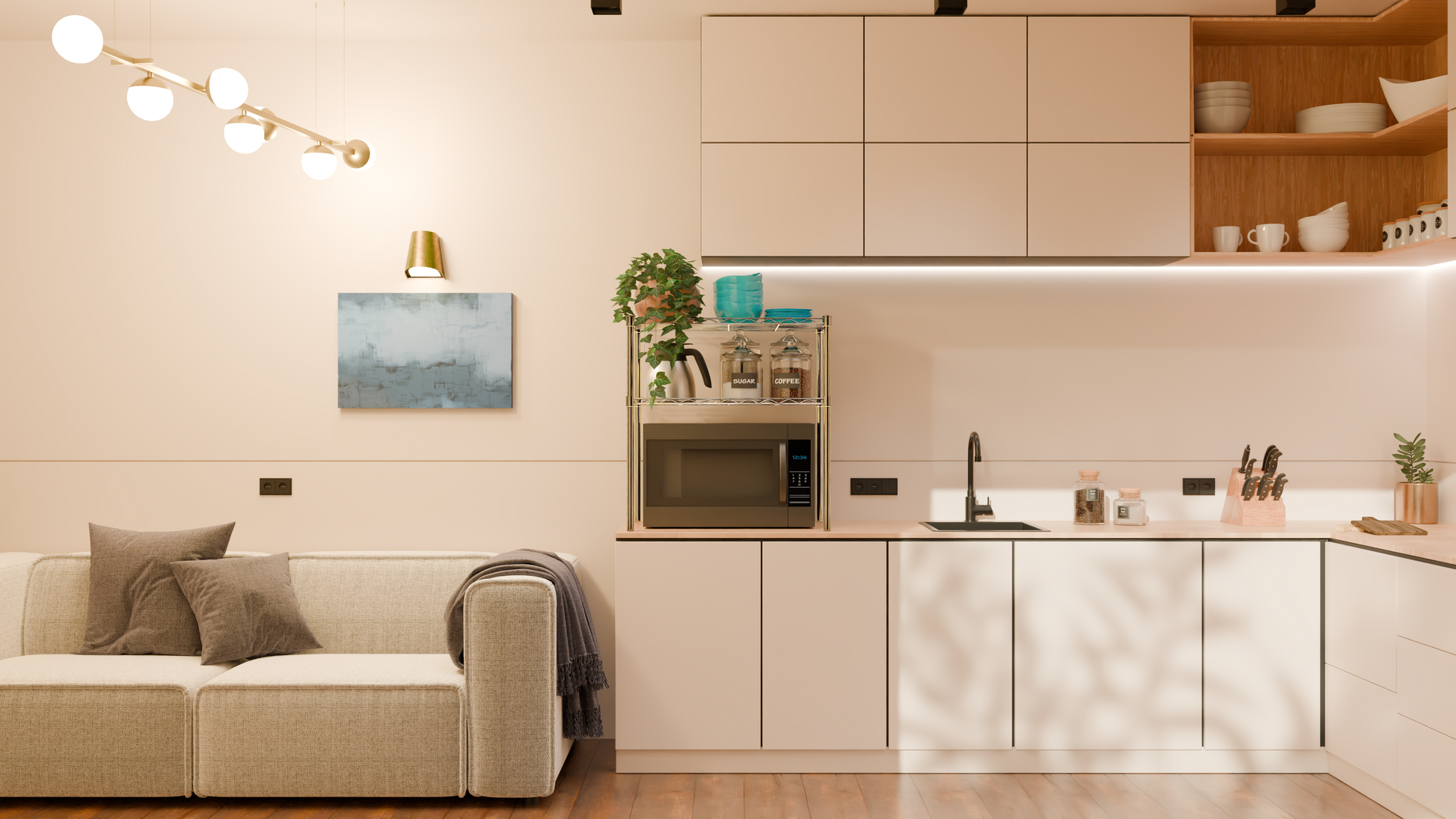 Tune Home 2-Tier Tall Microwave Storage Rack - Tune home