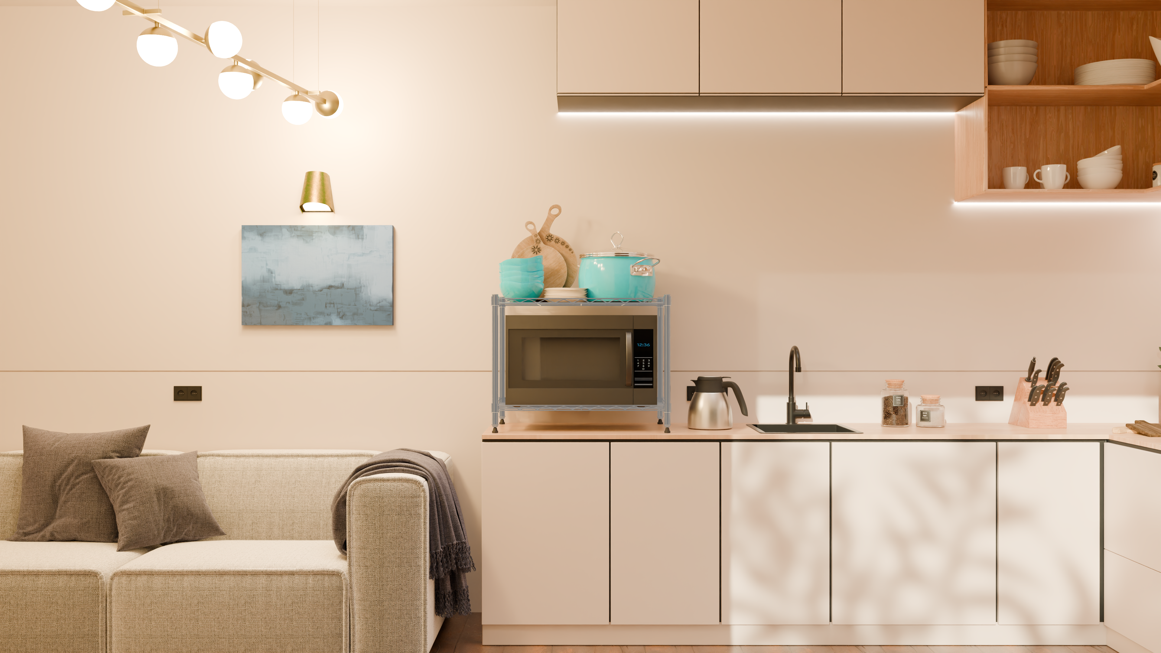 Tune Home 2 Tier Metal Wire Storage Rack - Tune home