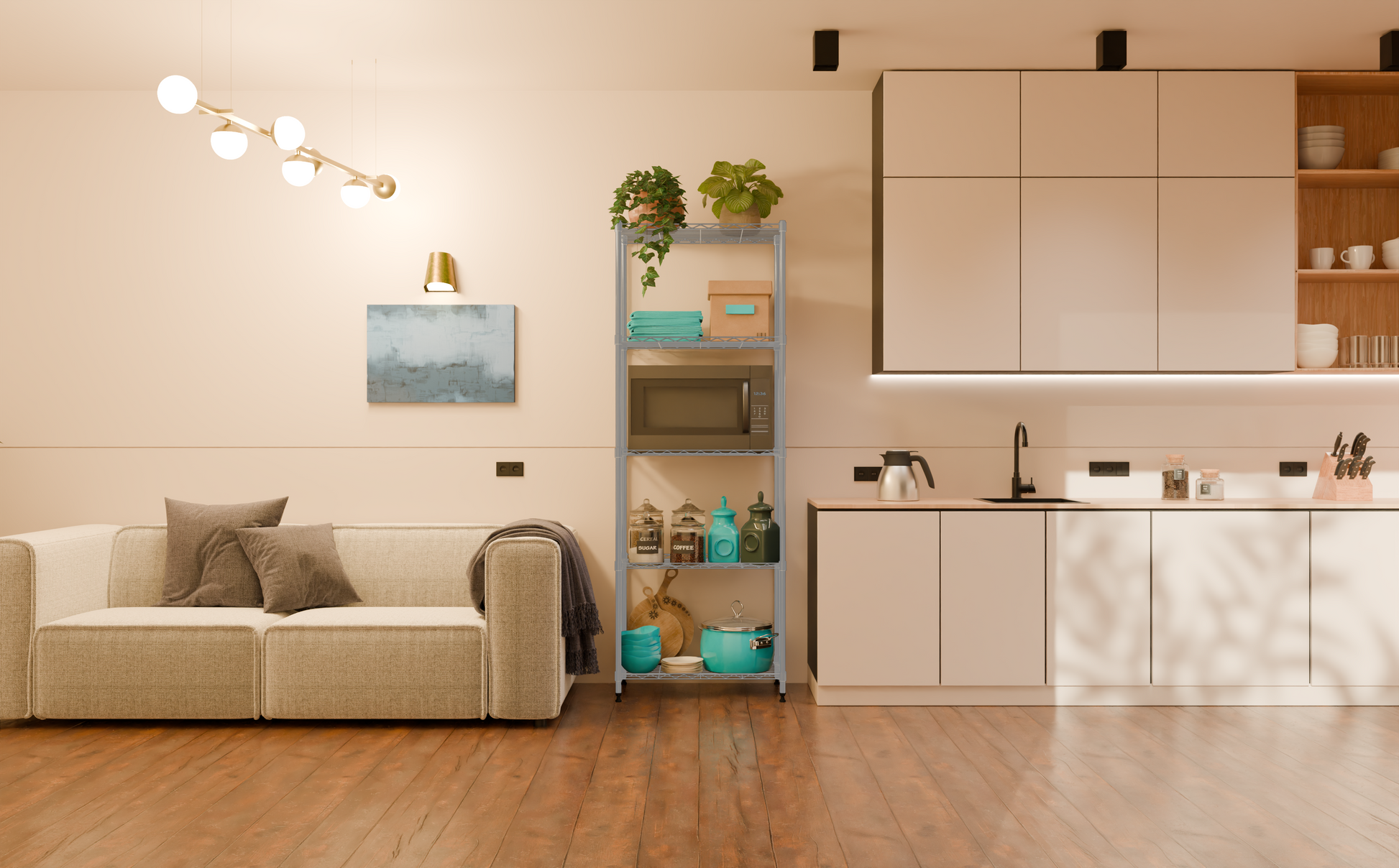 Tune Home 5 Tier Metal Wire Storage Rack - Tune home