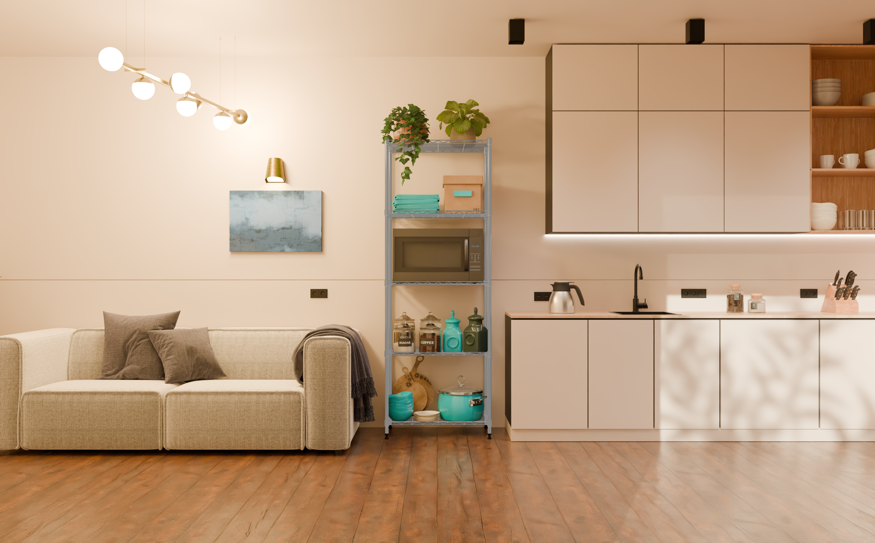 Tune Home 5 Tier Metal Wire Storage Rack - Tune home