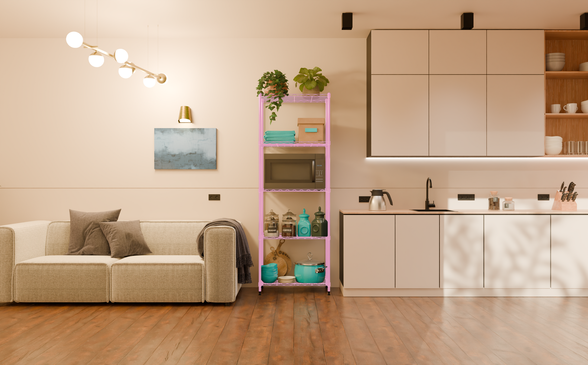 Tune Home 5 Tier Metal Wire Storage Rack - Tune home