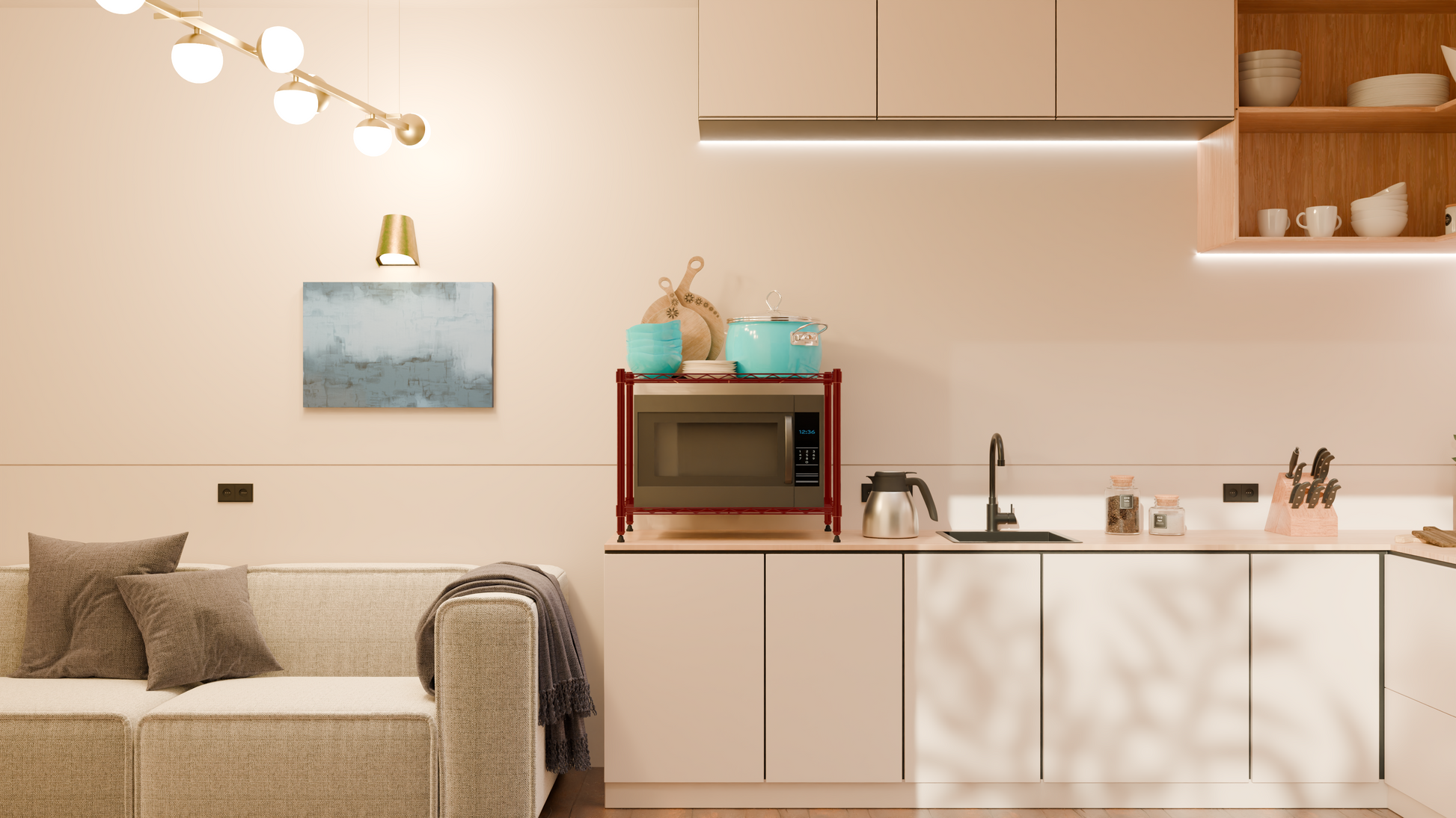 Tune Home 2 Tier Metal Wire Storage Rack - Tune home