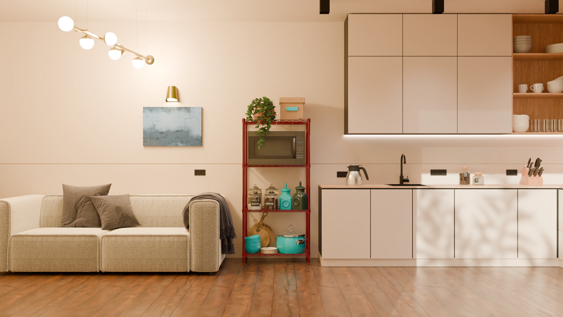 Tune Home 4 Tier Metal Wire Storage Rack - Tune home