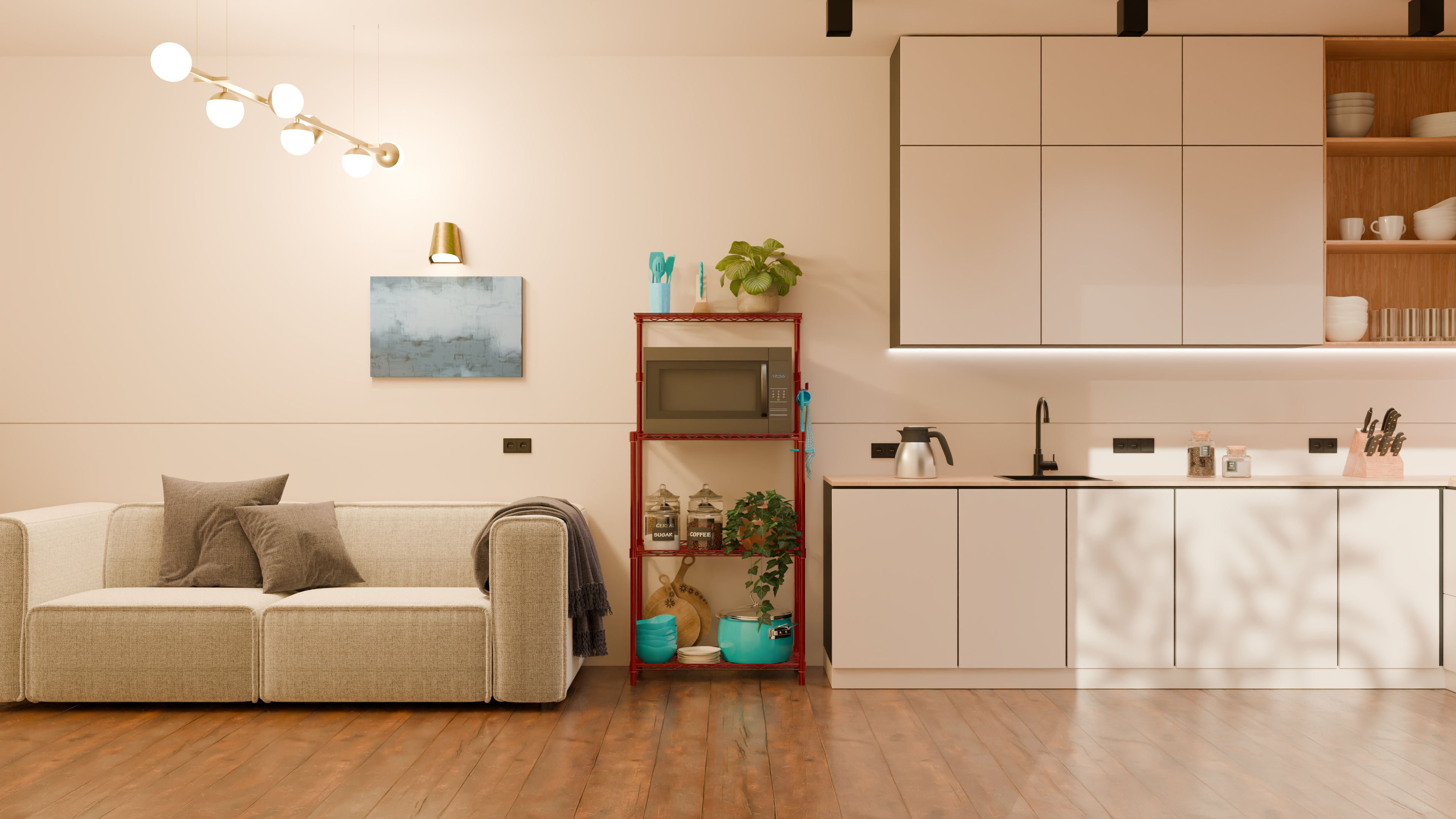 Tune Home 3-Tier Microwave Oven Metal Wire Storage Rack - Tune home