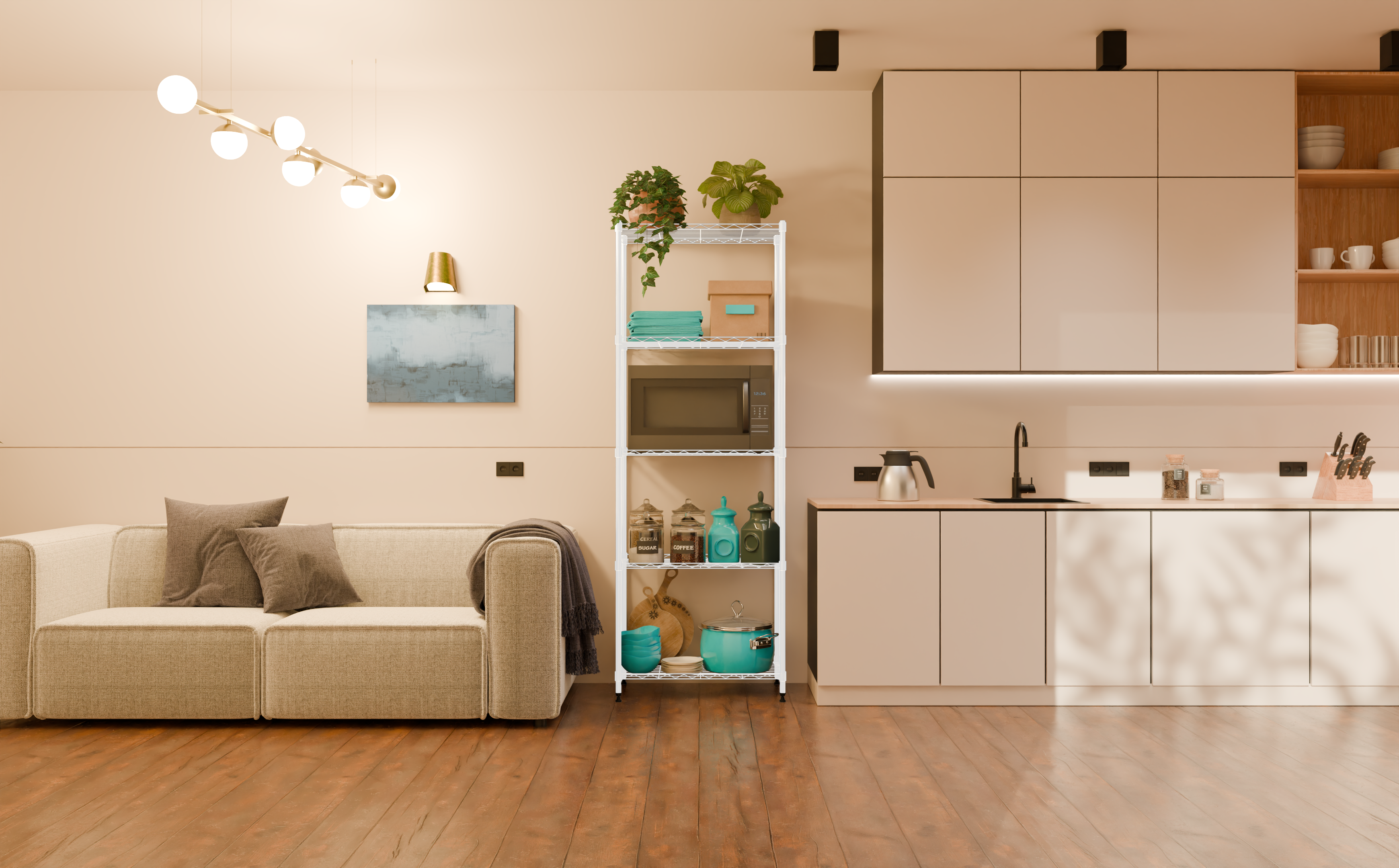 Tune Home 5 Tier Metal Wire Storage Rack - Tune home