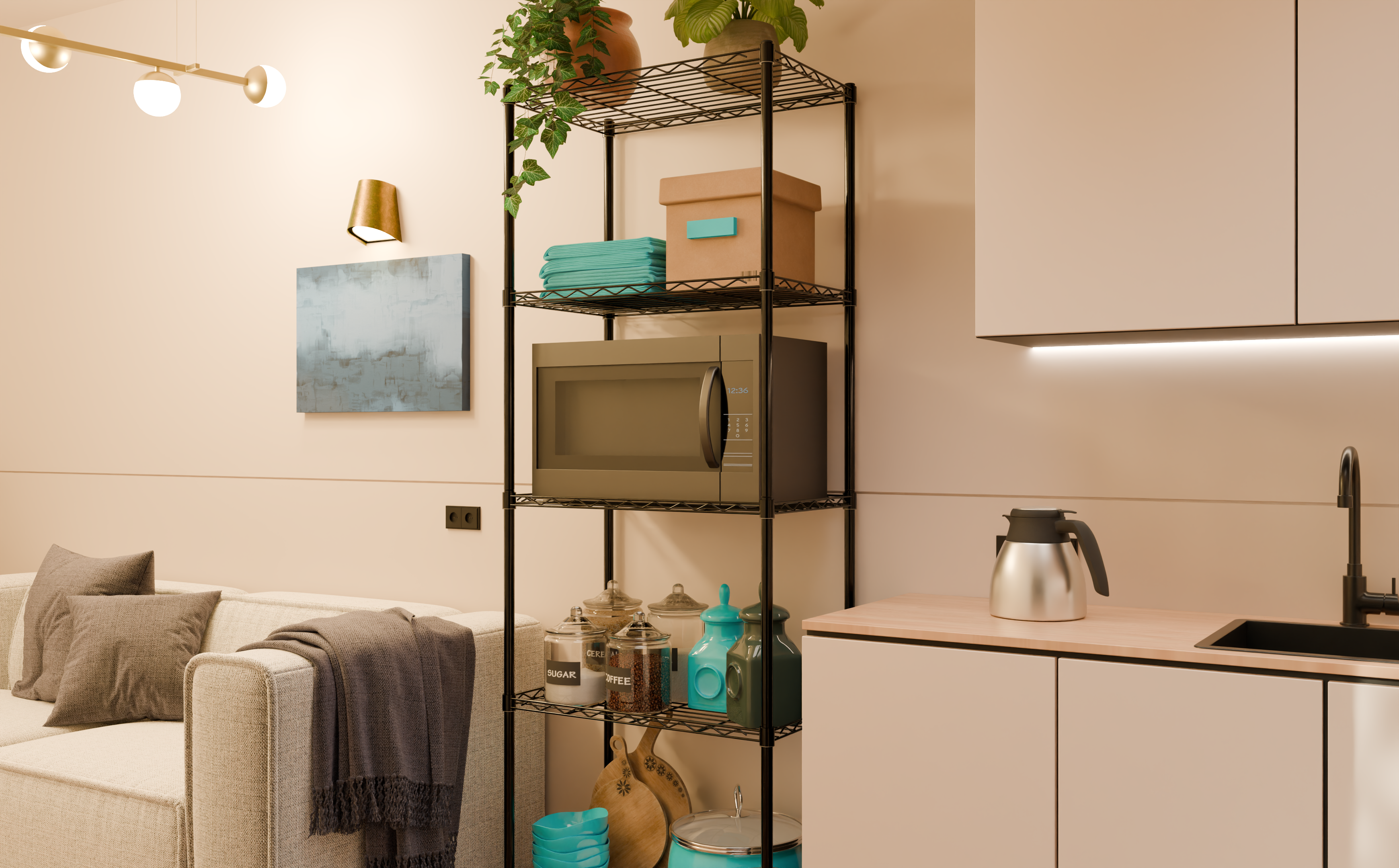 Tune Home 5 Tier Metal Wire Storage Rack - Tune home