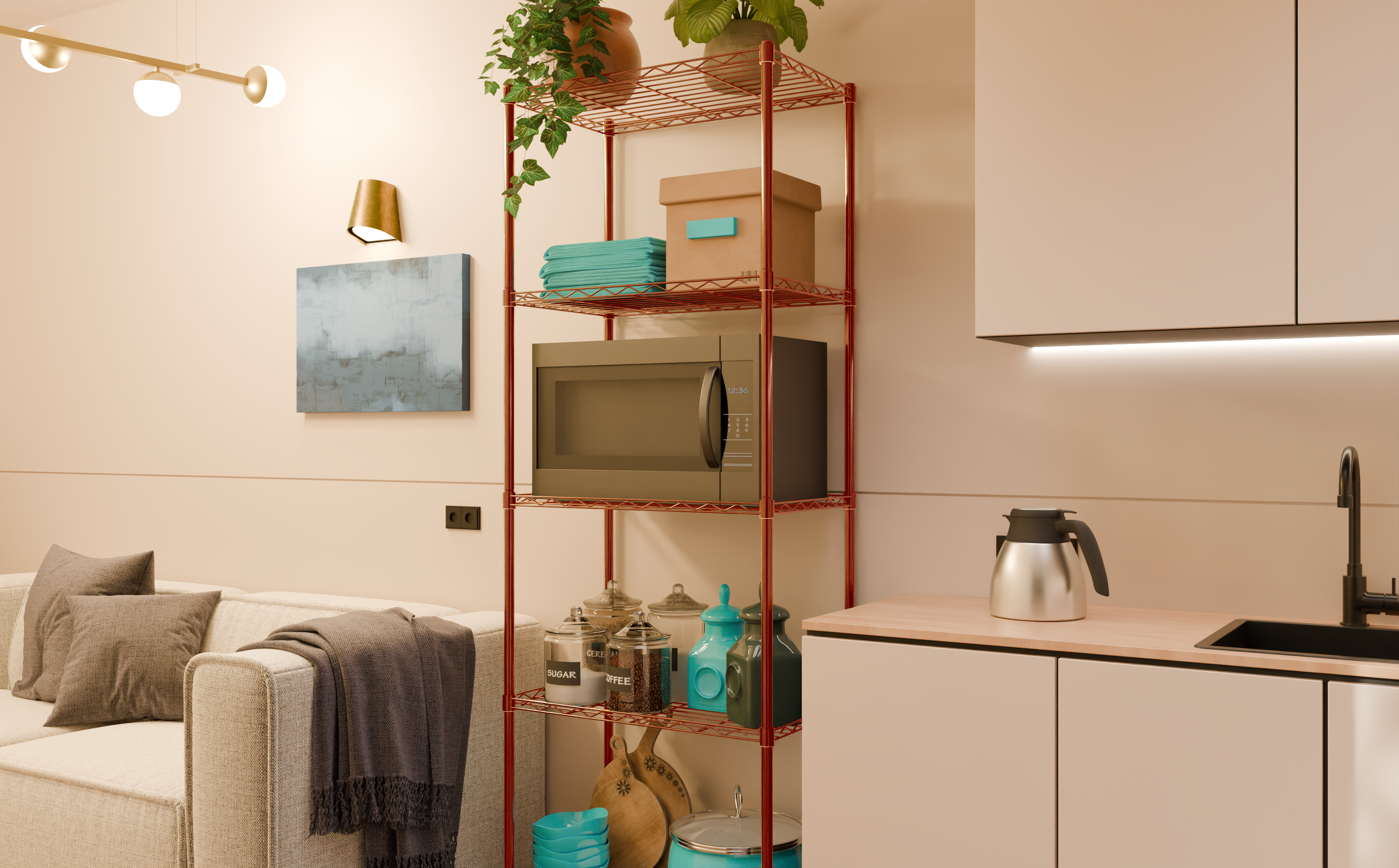 Tune Home 5 Tier Metal Wire Storage Rack - Tune home