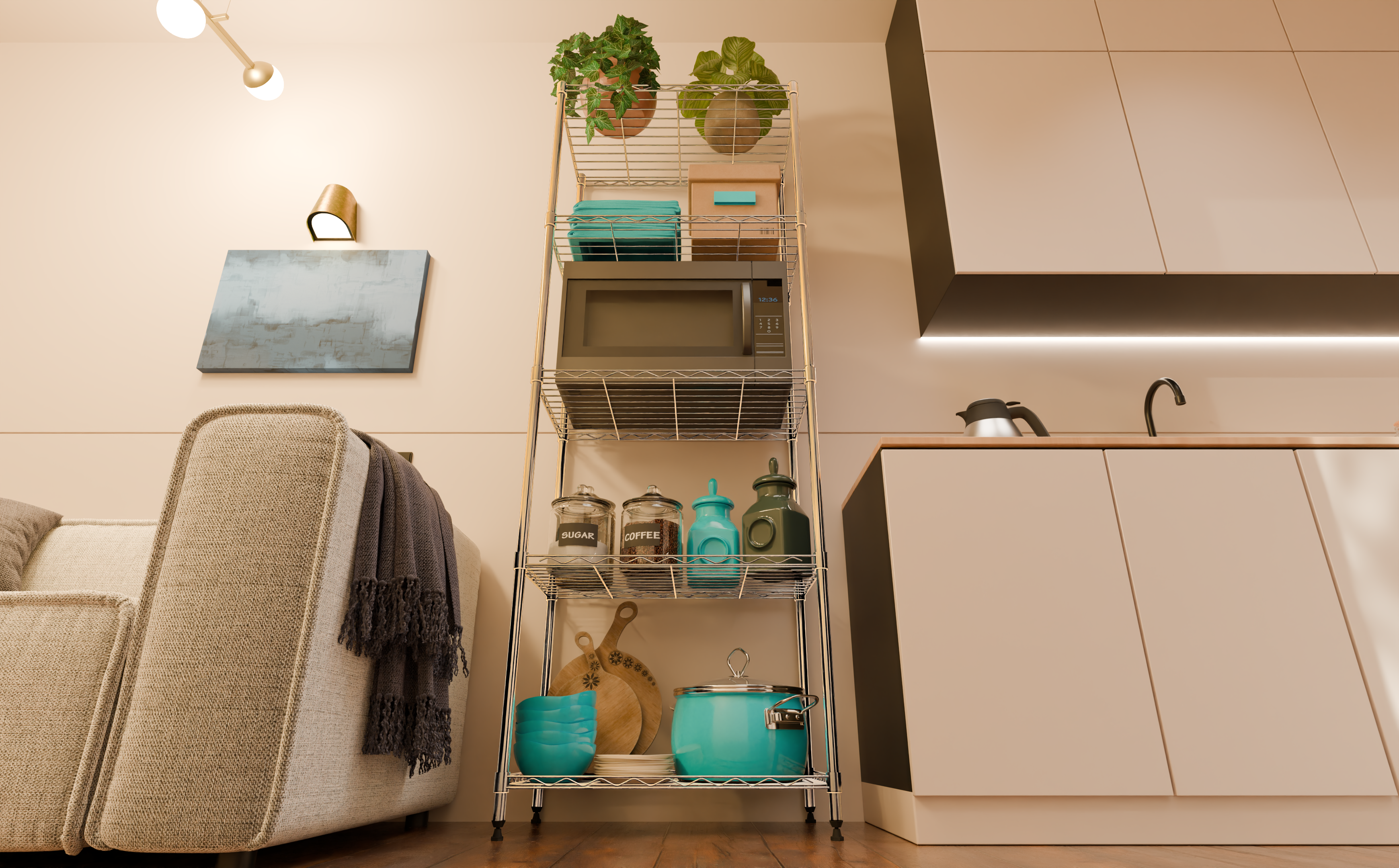 Tune Home 5 Tier Metal Wire Storage Rack - Tune home