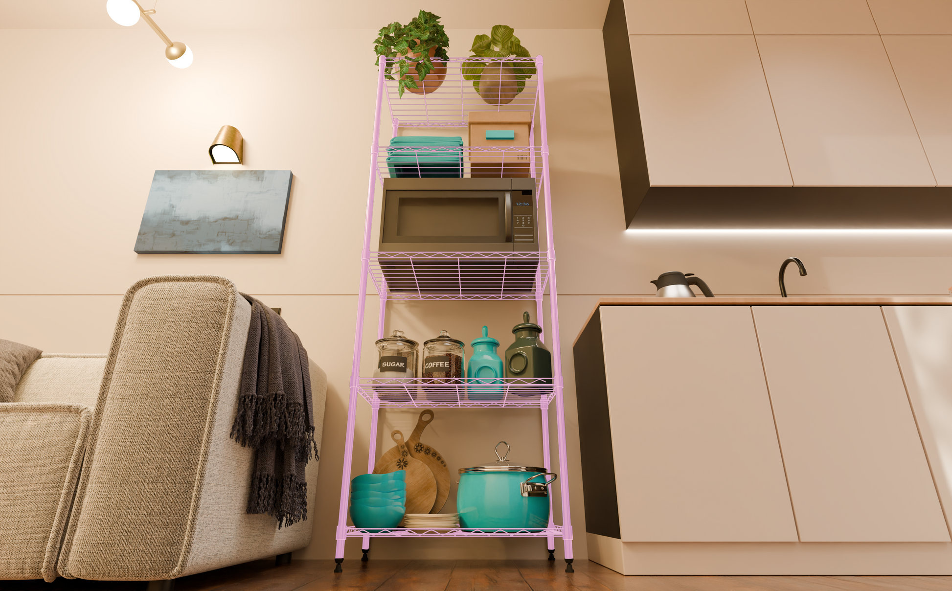 Tune Home 5 Tier Metal Wire Storage Rack - Tune home