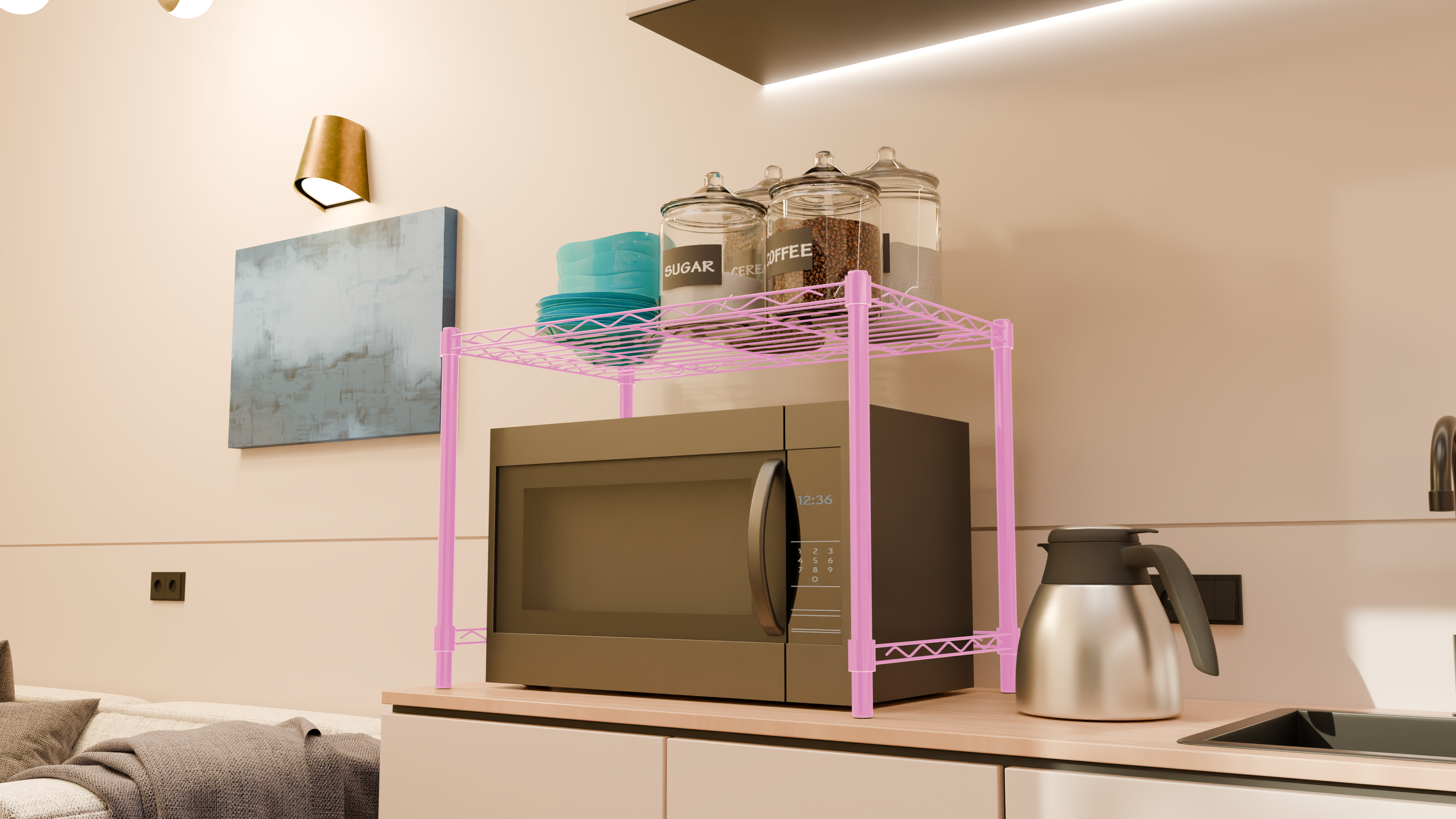 Tune Home 1-Tier Microwave Storage Rack - Tune home