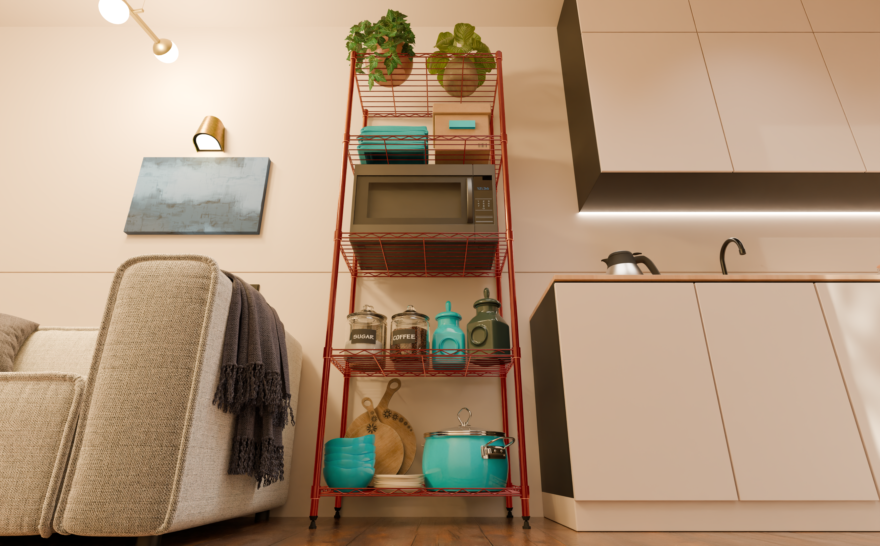 Tune Home 5 Tier Metal Wire Storage Rack - Tune home