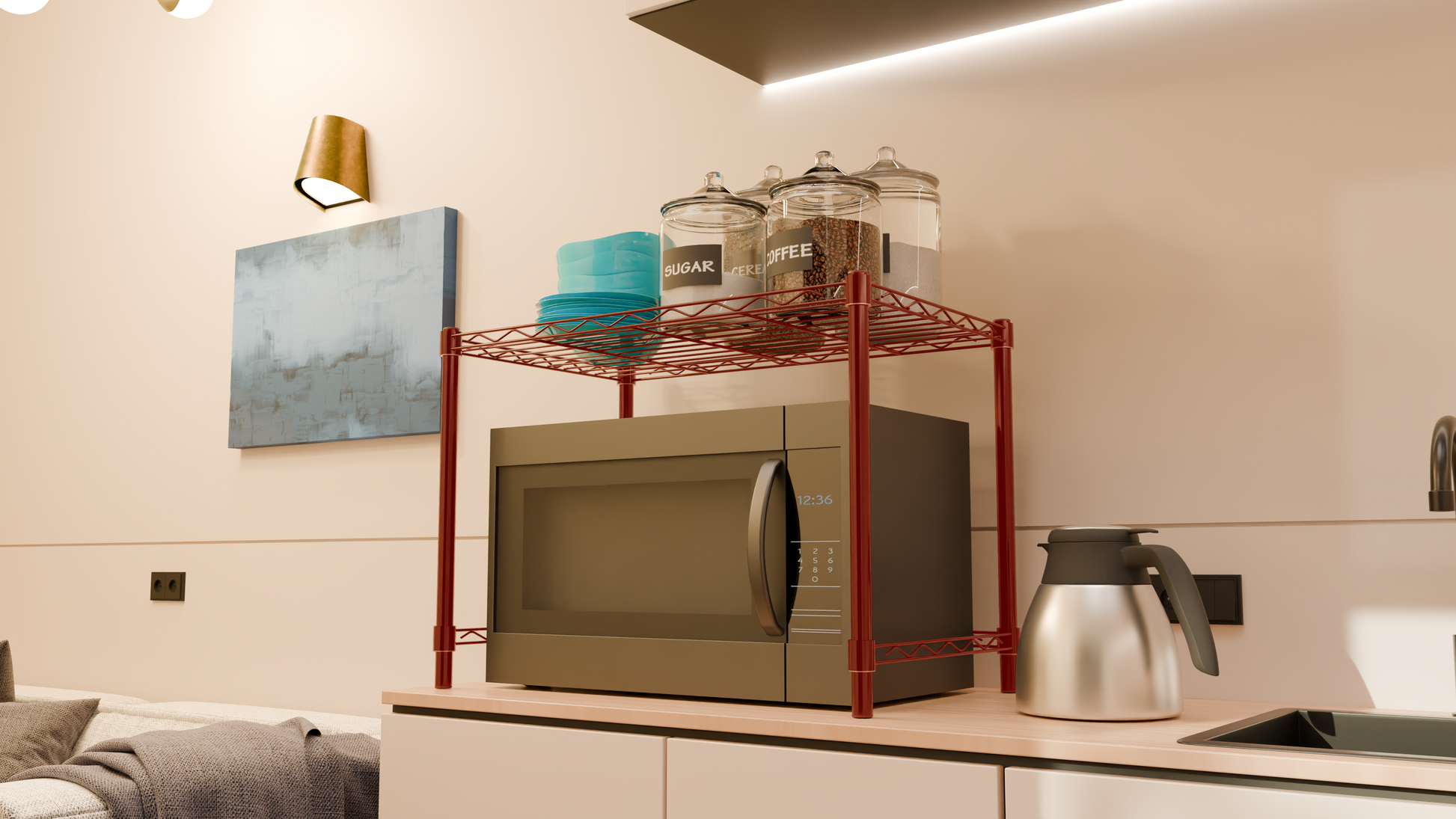 Tune Home 1-Tier Microwave Storage Rack - Tune home