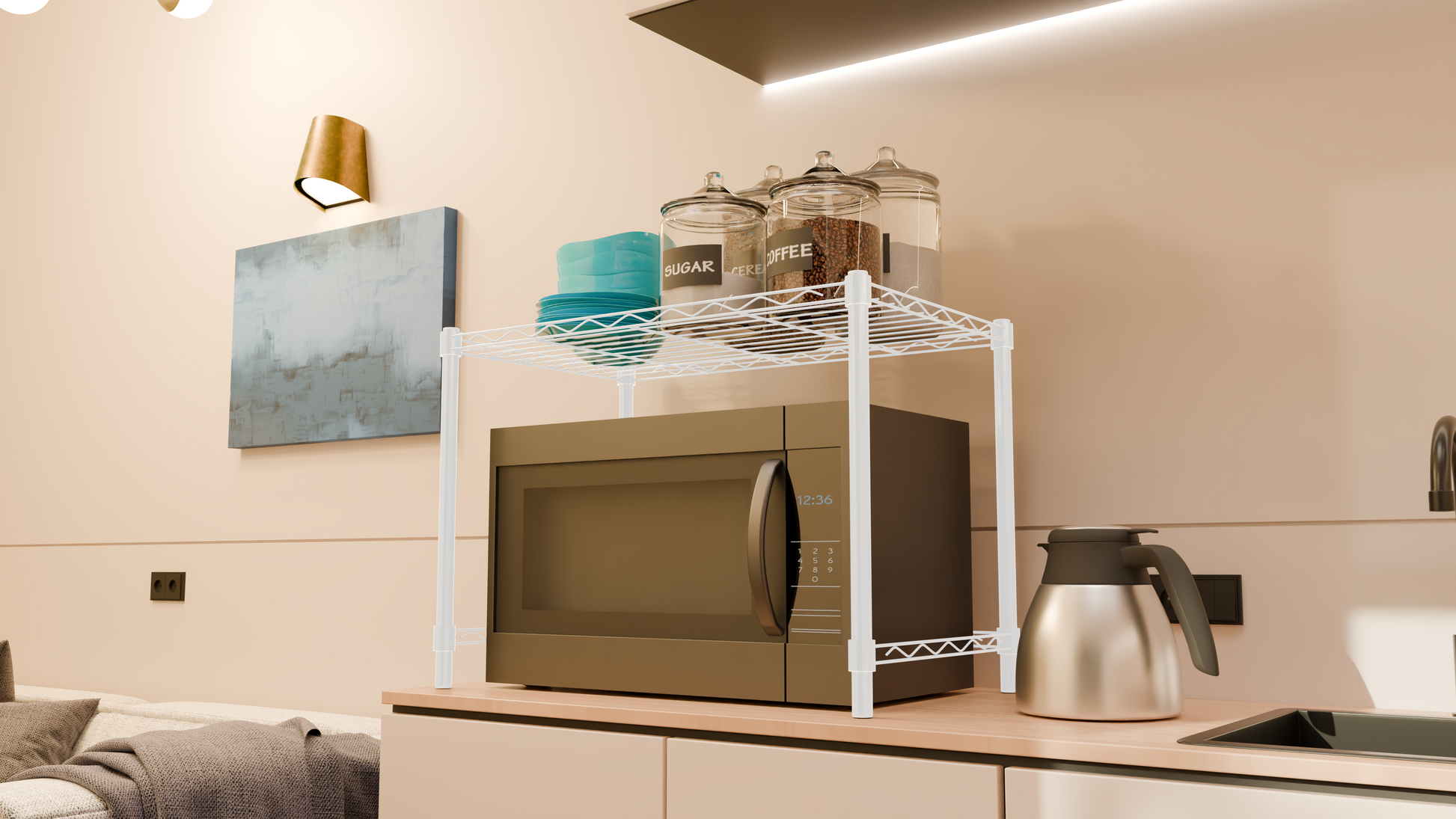 Tune Home 1-Tier Microwave Storage Rack - Tune home
