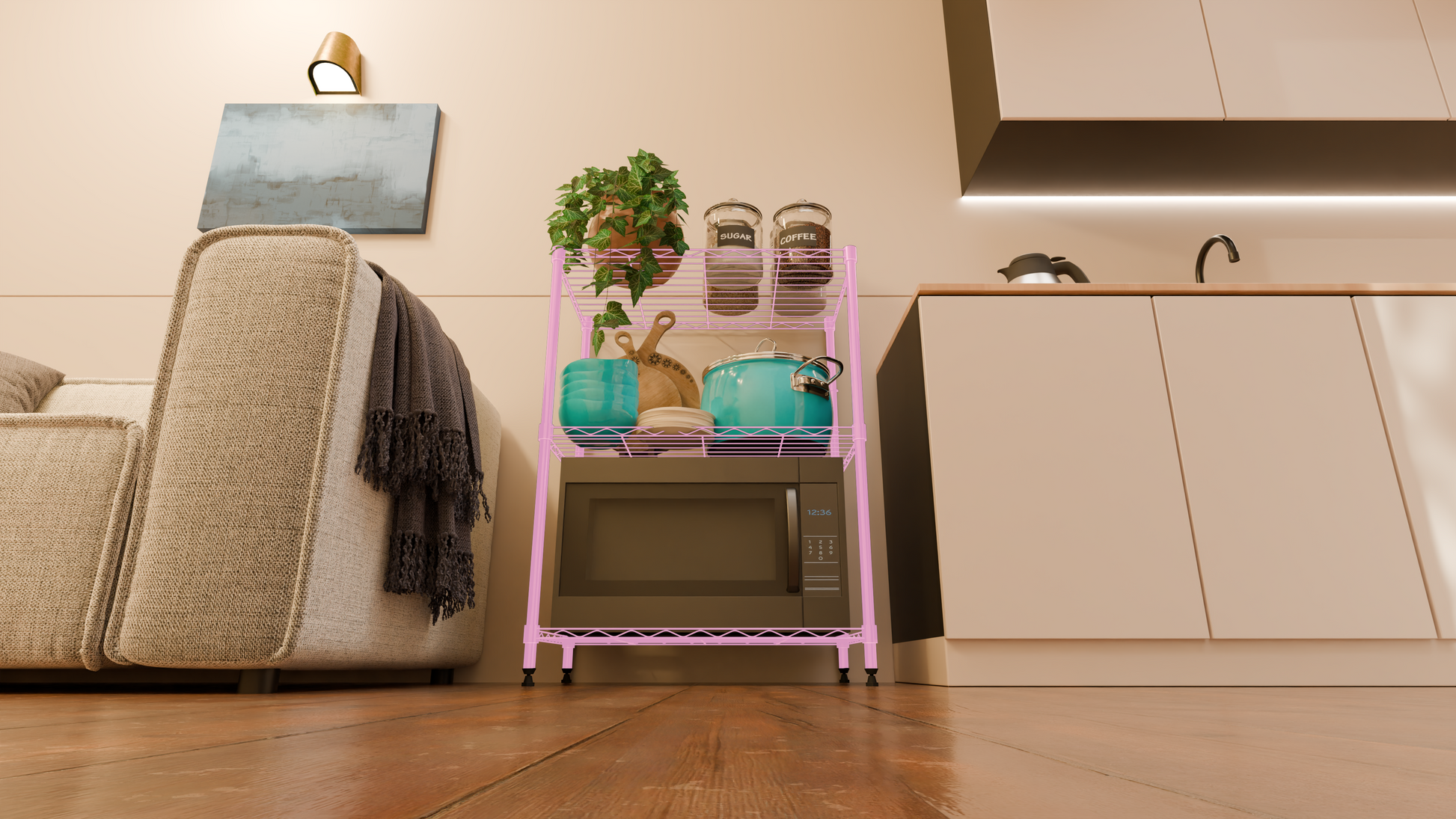 Tune Home 3 Tier Metal Wire Storage Rack - Tune home