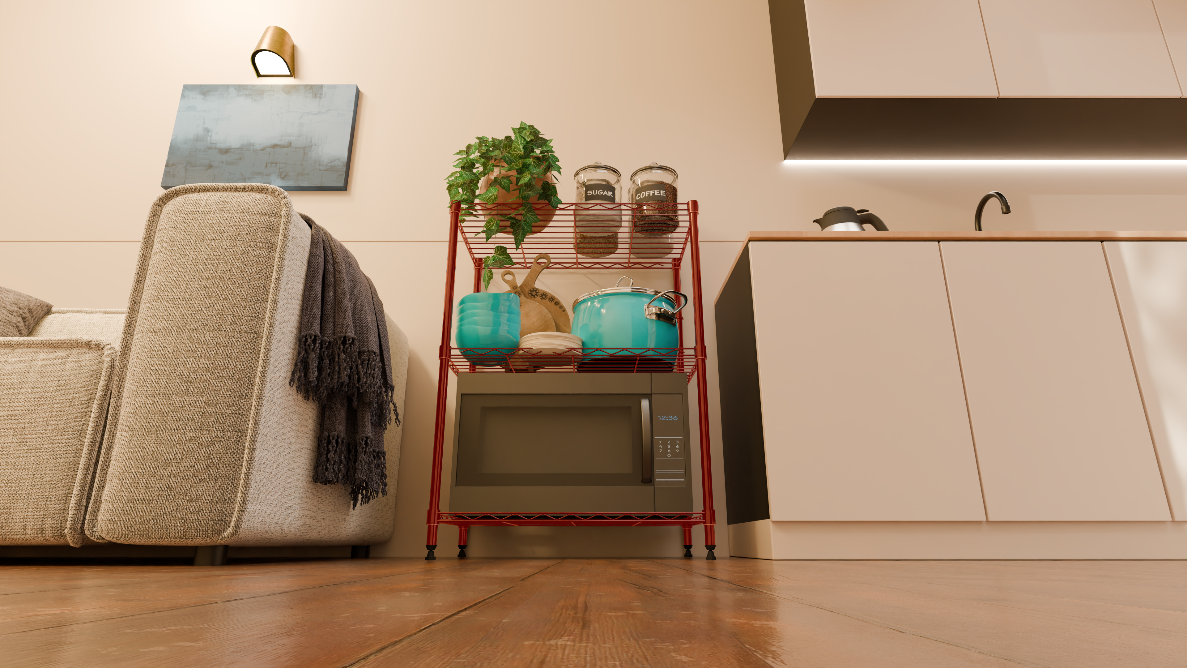 Tune Home 3 Tier Metal Wire Storage Rack - Tune home