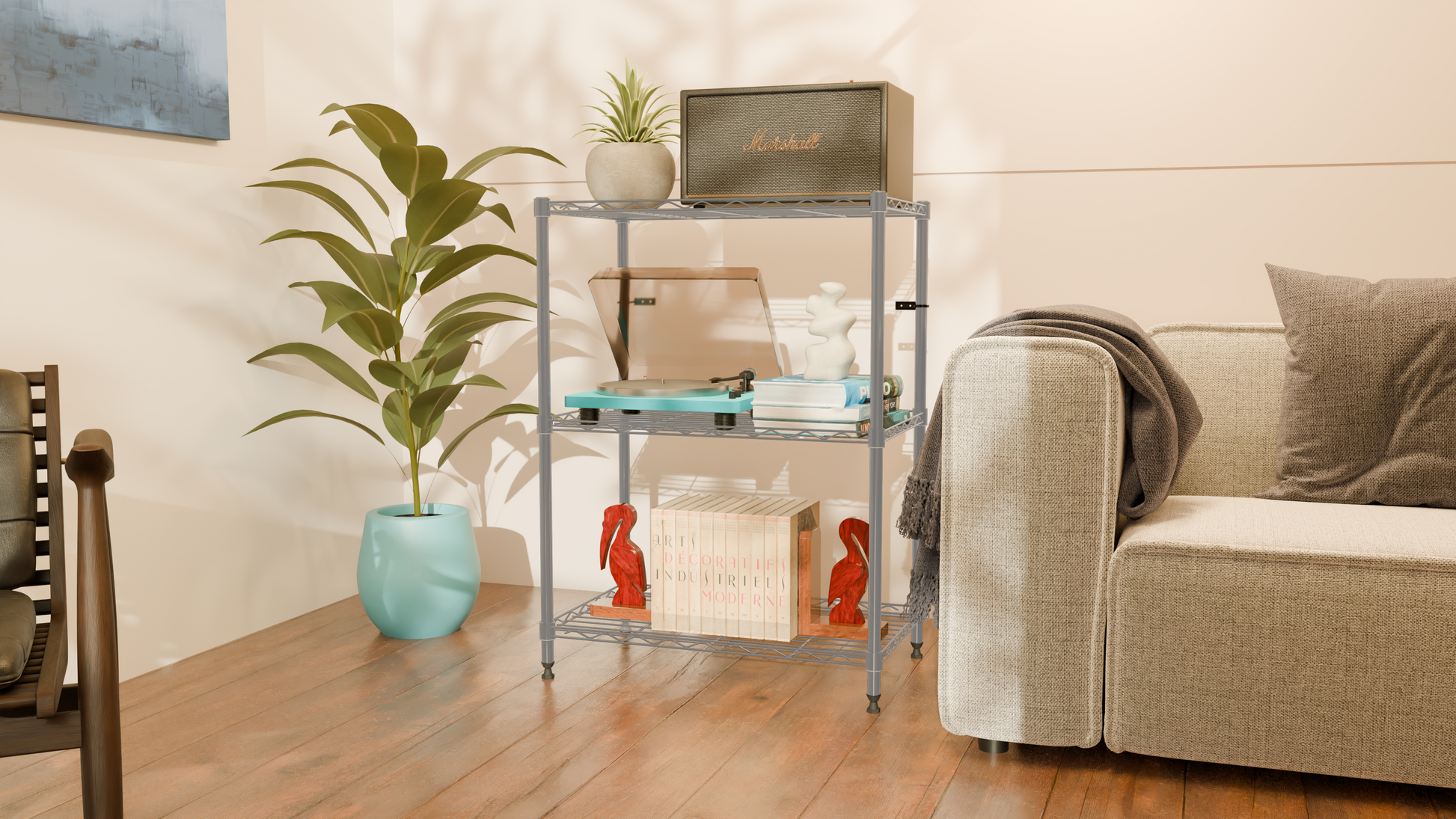 Tune Home 3 Tier Metal Wire Storage Rack - Tune home