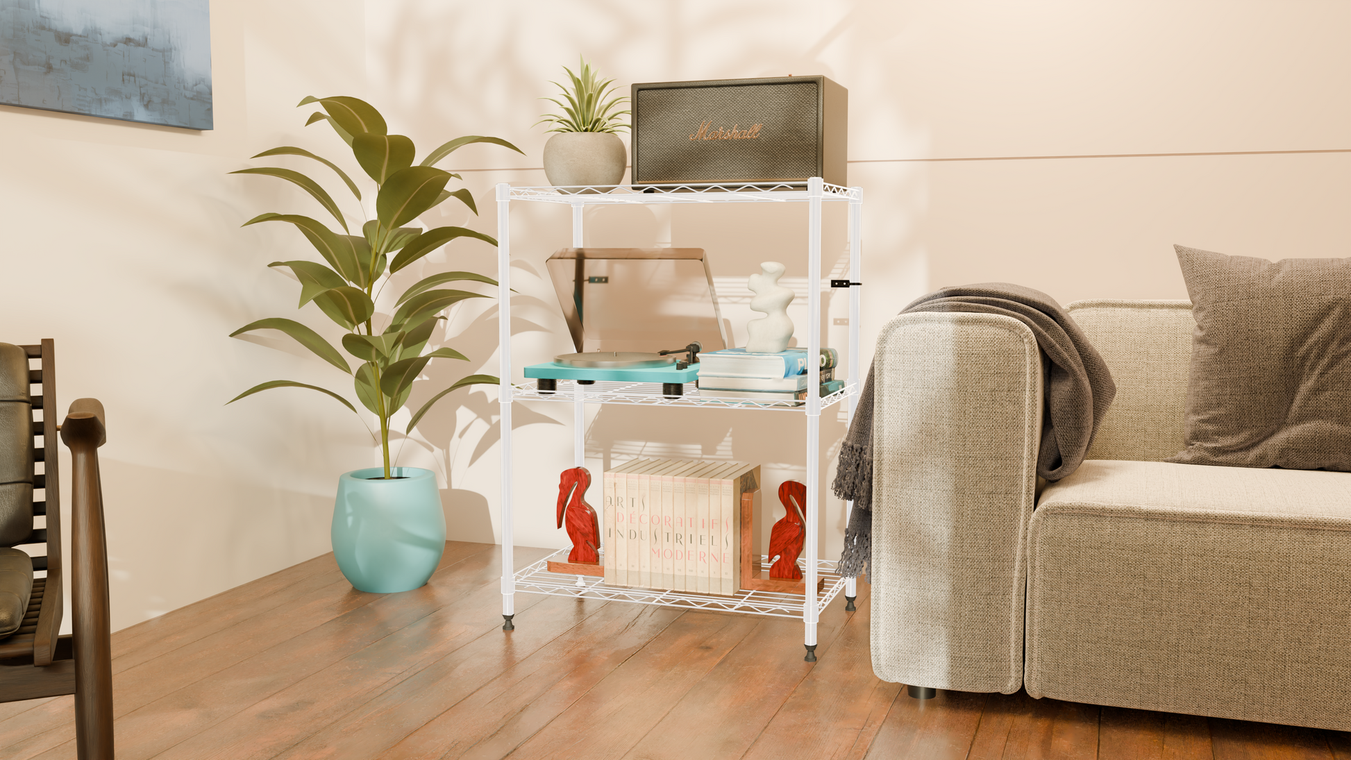 Tune Home 3 Tier Metal Wire Storage Rack - Tune home