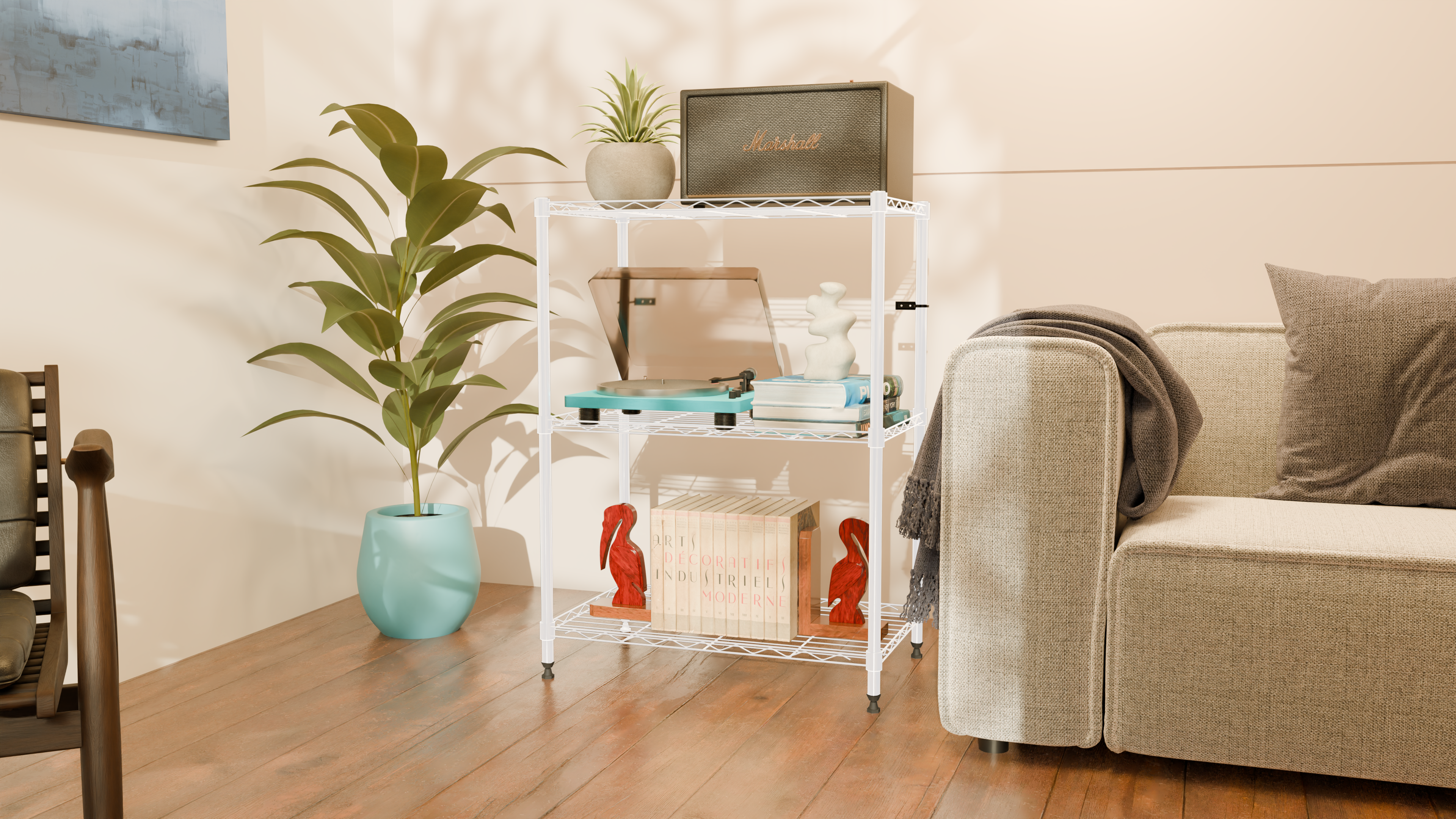 Tune Home 3 Tier Metal Wire Storage Rack - Tune home